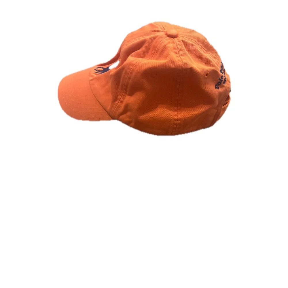 Polo Ralph Lauren Kids Orange Big Pony Baseball Cap Hat Size 4-7 Purple Logo